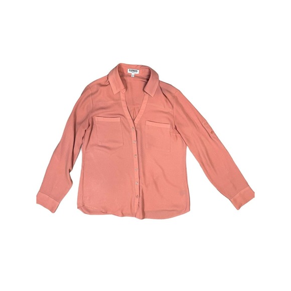Express Portofino‎ Long Sleeve Button Down Shirt in Pink, Size Medium - Picture 1 of 5